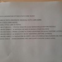 LIBRI DI TESTO UNIVERSITA' BICOCCA - COME NUOVI