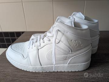 Nike Air Jordan Mid bianche nuove