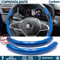 COPRIVOLANTE per RENAULT Effetto CARBONIO Blu