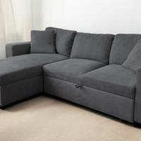 Divano Letto 3 Posti + Penisola Contenitore Dx/Sx