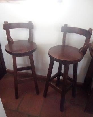 Sgabelli alti in legno