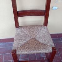 Sedia con seduta in paglia