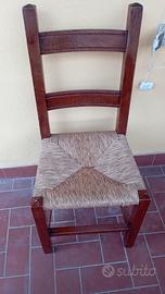 Sedia con seduta in paglia