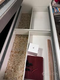 Letto struttura  singolo Ikea con cassettoni