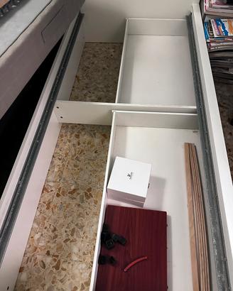 Letto struttura  singolo Ikea con cassettoni