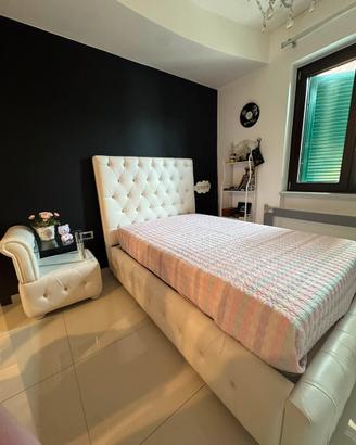 Letto contenitore 1 piazza e mezzo in ecopelle