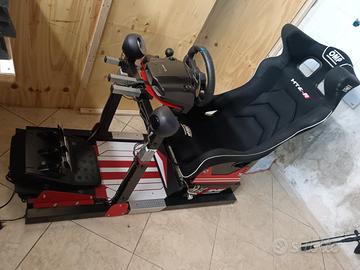 postazione di guida +volante Logitech g29