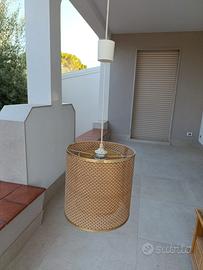 Lampadario in vimini