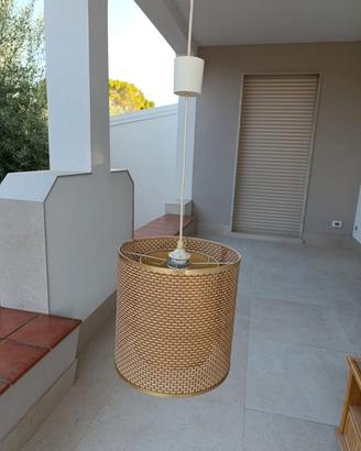Lampadario in vimini