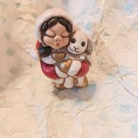Bimba Natale Thun con coniglio e brillantino
