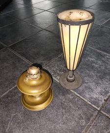Lampada e Porta candela antiquariato/Vintage