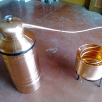 Alambicco distillatore da 75 lt. rame a serpentina