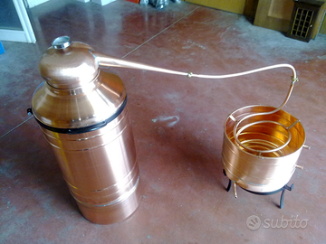 Alambicco distillatore da 75 lt. rame a serpentina