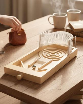 Mini flipper in legno vintage 