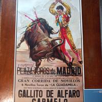 Locandina Corrida Plaza de toros di Madrid 
