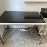 SCRIVANIA CALLIGARIS ACCIAIO E VETRO TEMPERATO