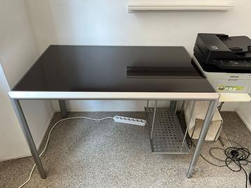 SCRIVANIA CALLIGARIS ACCIAIO E VETRO TEMPERATO