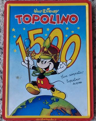 targa in metallo TOPOLINO 1500