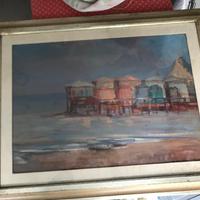 Antonio Sbrana quadro "Bagni a Livorno"