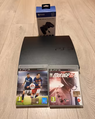 PS3 Slim 149GB con Controller NUOVO e 2 Giochi