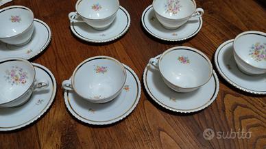 sette tazze in porcellana Bavaria 
