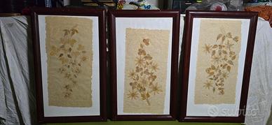 quadri raffigurati fiori secchi thailandesi