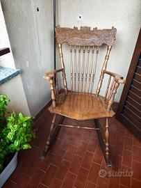 Sedia a dondolo anni '70