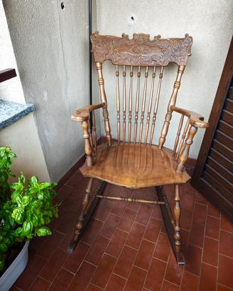 Sedia a dondolo anni '70