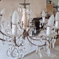 lampadario cristallo vintage 