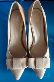 scarpe camoscio beige