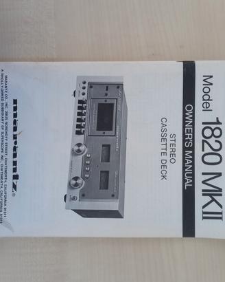 manuale Marantz 1820 MKII 