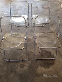 Quattro sedie Plia Piretti Castelli design anni 70