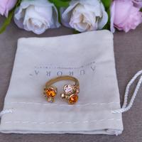 Anello open Aurora con cristalli Swarovski NUOVO