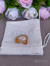 Anello open Aurora con cristalli Swarovski NUOVO