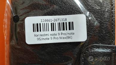 Custodia cover nera redmi note 9 pro 9S 9 pro max