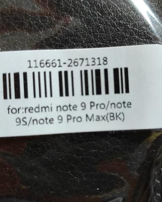 Custodia cover nera redmi note 9 pro 9S 9 pro max