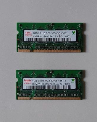 RAM 2GB (2×1GB) DDR2 SO-DIMM – MacBook 2006/2007