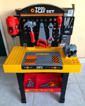 Banco lavoro con attrezzi bimbo “tool play set”