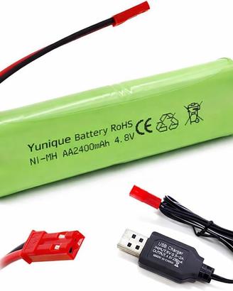 Batteria Ricaricabile Ni-MH AA 4,8V 2400mAh JST