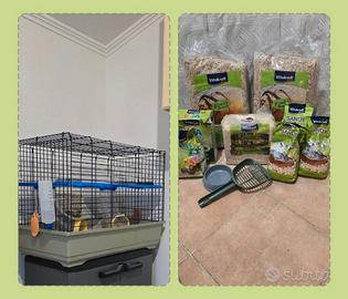 Gabbia +accessori+mangimi