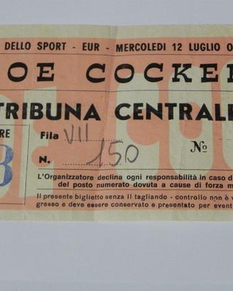Biglietto ingresso concerto Joe Cocker