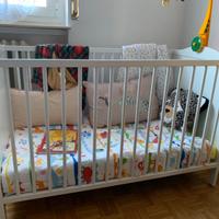 Lettino bianco bimbo, come nuovo, 65x124x80 h cm