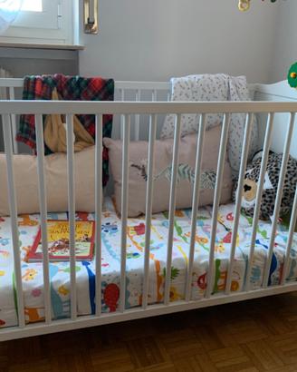 Lettino bianco bimbo, come nuovo, 65x124x80 h cm