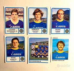6 figurine calciatori Verona 83 84 Panini