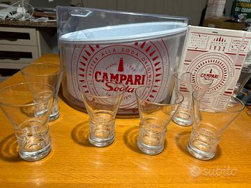 Set campari con boule, 6 bicchieri  e agenda