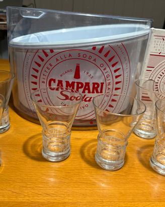 Set campari con boule, 6 bicchieri  e agenda