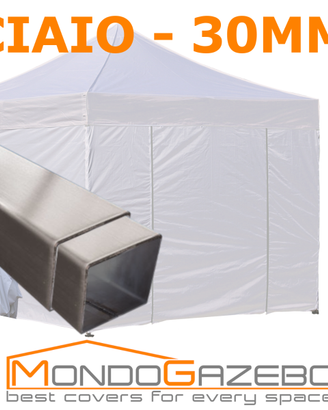 Gazebo 3x3 mt Pieghevole acciaio pareti mercatini