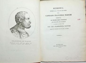 MEMORIA INTORNO A VITA E OPERE CAP. F. MARCHI 1816