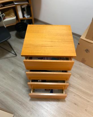 Cassettiera in legno impiallacciato