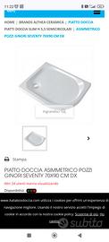Piatto doccia semicircolare r38 pozzi ginori